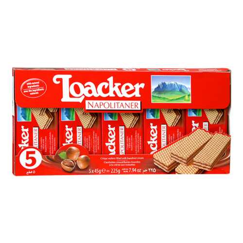 Вафли Loaker napolitaner с ореховой начинкой 225 г