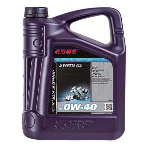 Моторное масло Rowe Hightec Synt RS SAE 0W-40 5л