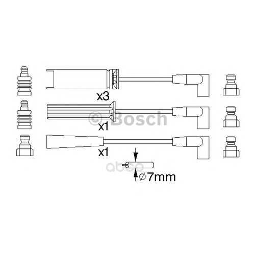 Комплект высоковольтных проводов Bosch 0986356739