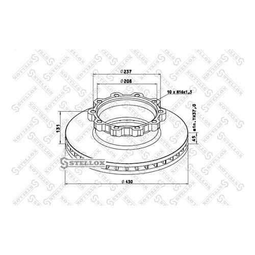 Тормозной диск Stellox 85-00749-SX