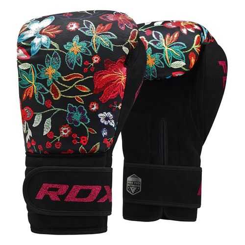 Боксерские тренировочные перчатки RDX FL-3 FLORAL BLACK