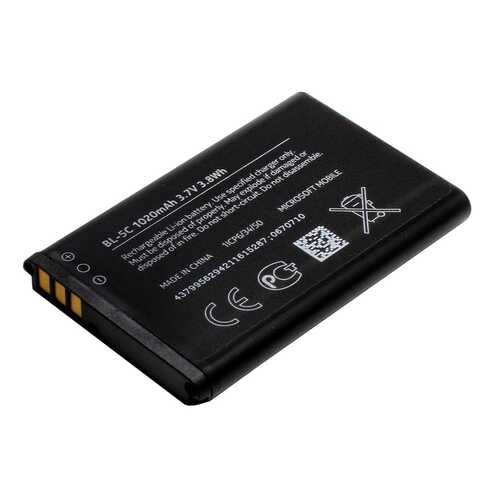 Аккумулятор Nokia BL-5C 3.7V 3.8 Wh 1020mAh Black