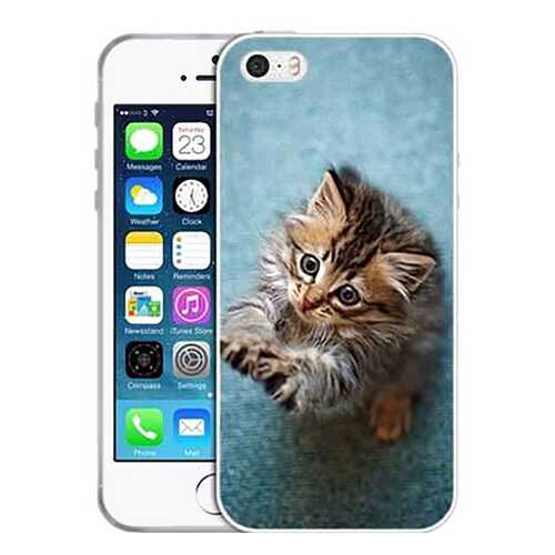 Чехол RE:PA для Apple iPhone SE / 5S / 5 с принтом Котёнок на голубом