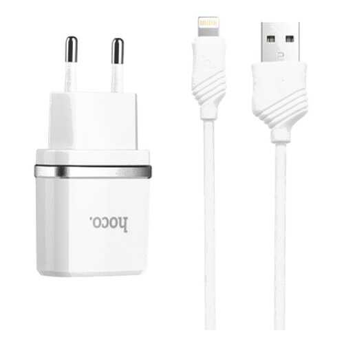 Сетевое зарядное устройство Hoco C12 2 USB 2,4A White