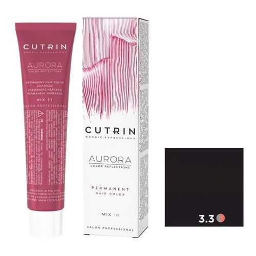 Крем-краска AURORA PERMANENT CUTRIN 3.3 темно-золотистый коричневый 60 мл