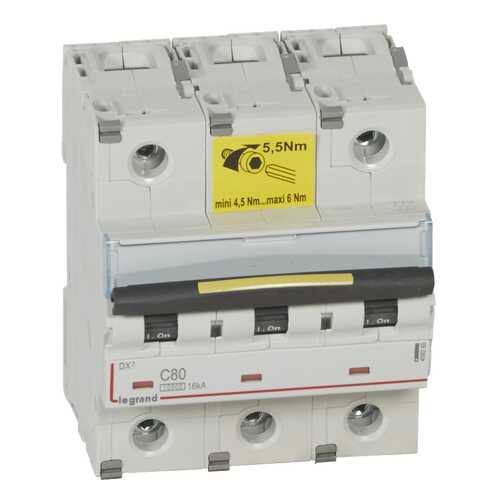 Legrand Автоматический выключатель Legrand DX3 10кА тип C 3П 80А 409280