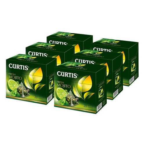 Чай Curtis Fresh Mojito, зелёный с добавками, 20 пирамидок х 6 упаковок