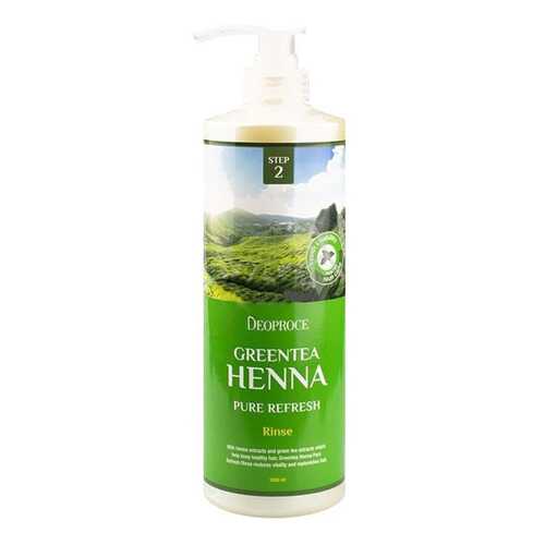 Бальзам для волос Deoproce Greentea Henna Pure Refresh Rinse 1 л