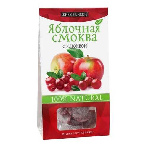 Смоква Живые снеки яблочная с клюквой 60 г
