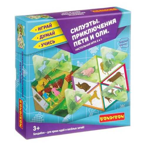 Приключения Пети и Оли. Силуэты - настольная игра BONDIBON.