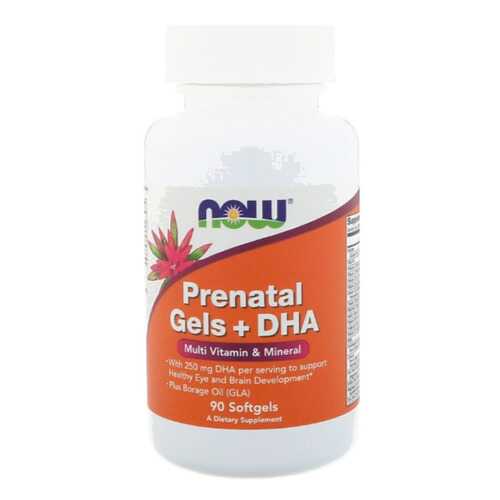 NOW Prenatal Gels + DHA, 90 капсул