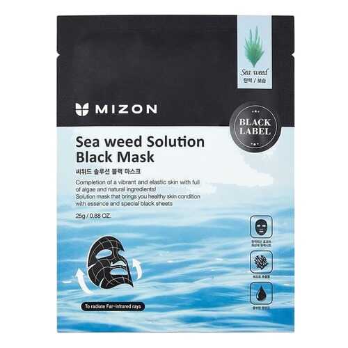 Маска для лица Mizon с морскими водорослями Sea Weed Solution Black Mask 25 г