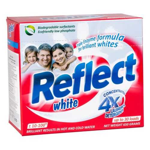 Порошок для стирки Reflect white концентрированный 650 г