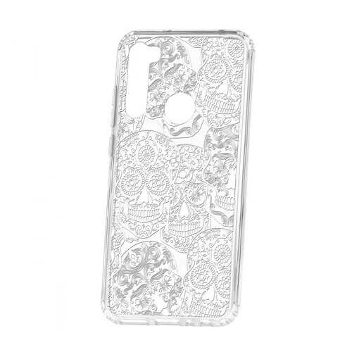 Чехол Kruche Xiaomi Redmi Note 8T Print Skull White