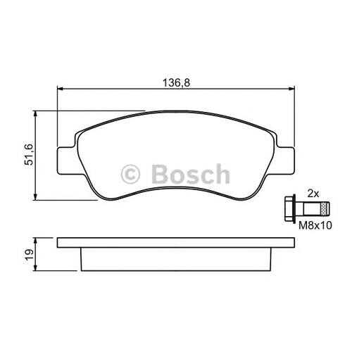 Комплект тормозных колодок Bosch 0986494027