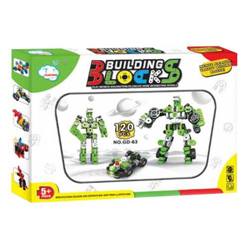 Конструктор Building Blocks зеленый 120 деталей Gratwest Г79337