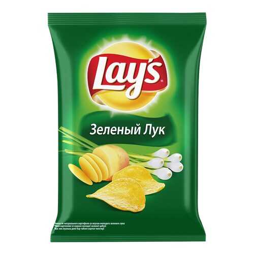 Чипсы Lay's из натурального картофеля молодой зеленый лук 90 г