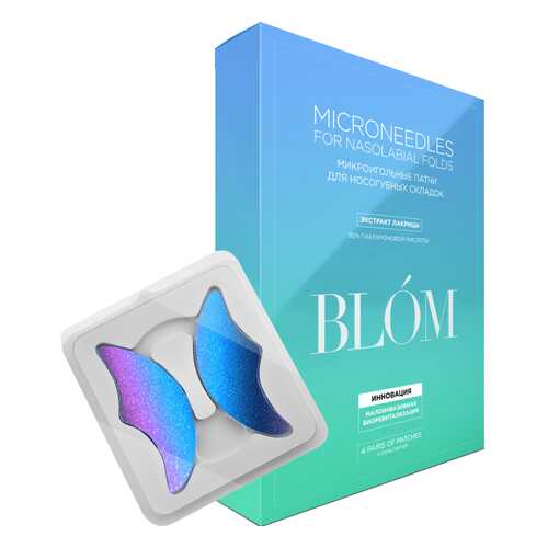Патчи для носогубных складок Blom Microneedle For Nasolabial Folds с экстрактом лакрицы