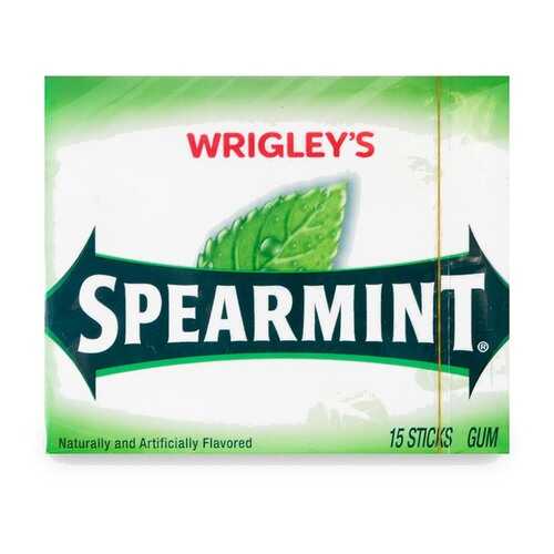 Жевательная резинка Wrigley's Spearmint 15 пластинок США