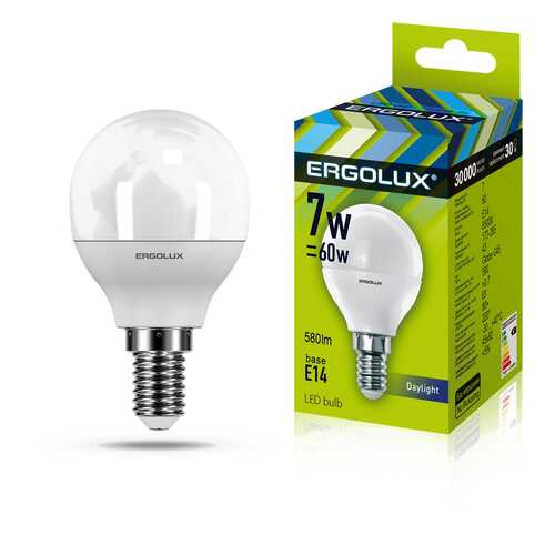 Лампа светодиодная ERGOLUX 12142 LED-G45-7W-E14-3K