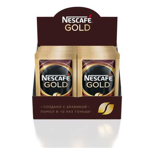 Кофе растворимый сублимированный NESCAFE Gold с добавлением молотого кофе 20 порций по 2г