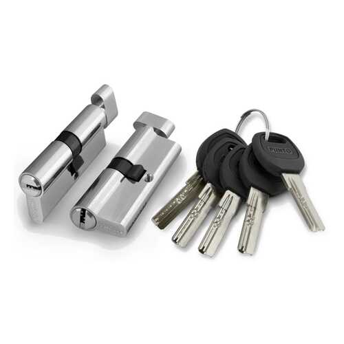 Цилиндровый механизм с вертушкой PUNTO, арт. A202/80 mm (35+10+35) SN матовый никель