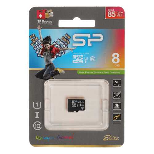 Карта памяти Silicon Power microSDHC 8Gb Class10 (SP008GBSTHBU1V10) Elite