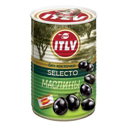 Маслины ITLV selecto черные без косточки 425 г