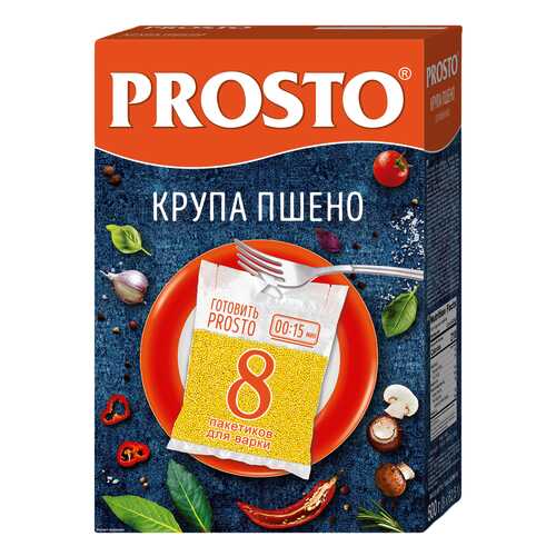 Пшено Prosto высший сорт 62.5 г*8 пакетиков 500 г