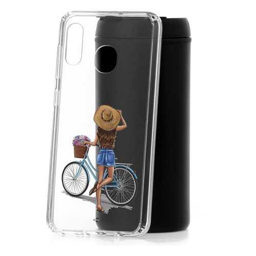 Чехол Samsung Galaxy A20 2019 Kruche Print Велосипедная прогулка
