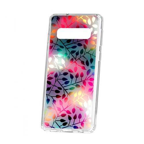 Чехол Kruche Samsung Galaxy S10 Print Цветные листья