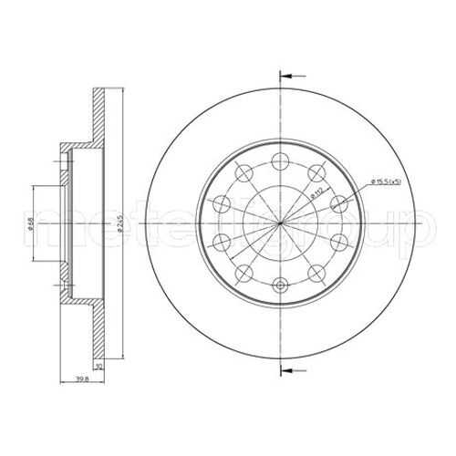 Тормозной диск METELLI 23-0748C