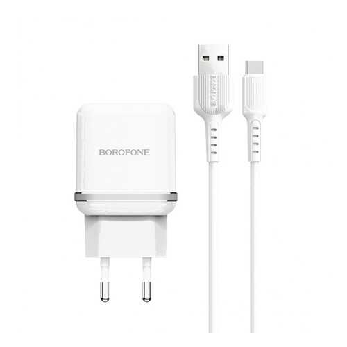 Сетевое зарядное устройство Borofone BA25A 2USB 2.4A White