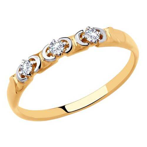 Кольцо женское SOKOLOV из золота со Swarovski Zirconia 81010430 р.16.5