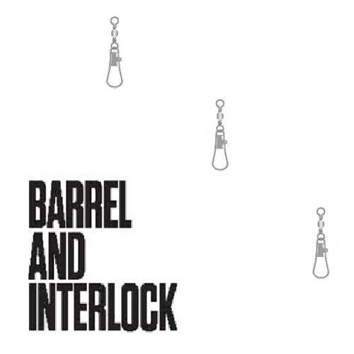 Вертлюги с застежкой Lucky John Pro Series Barrel And Interlock Black 12 кг размер 14