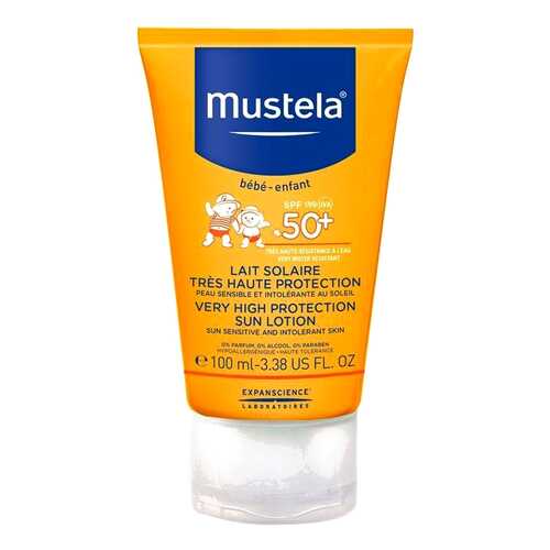 Солнцезащитное молочко Mustela Мустела Бебе SPF 50+, 100 мл Sun