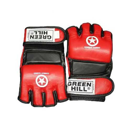 Перчатки для MMA Green Hill Combat Sambo MMR-0027, к/з, красные (S)