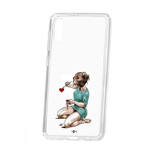 Чехол Kruche Samsung Galaxy M10 Print Рисуя любовь