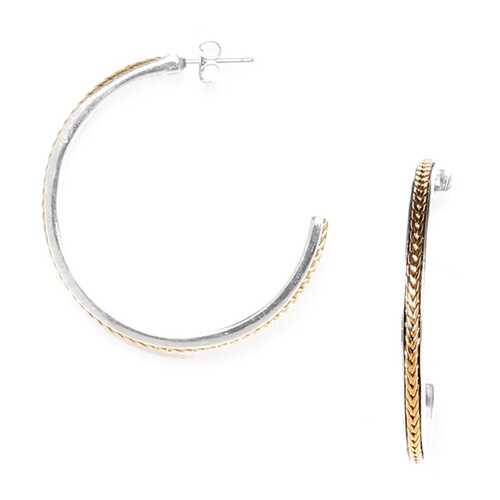 Серьги женские ORI TAO OT-12-29289 серебристые/золотистые