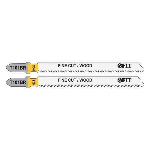 Пилки для лобзиков по дереву, 100/74/2,5 мм (T101BR), 2 шт. FIT 40949