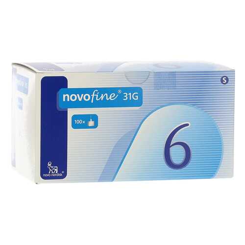 Иглы Новофайн 31G 0,25х6 мм 100 шт.