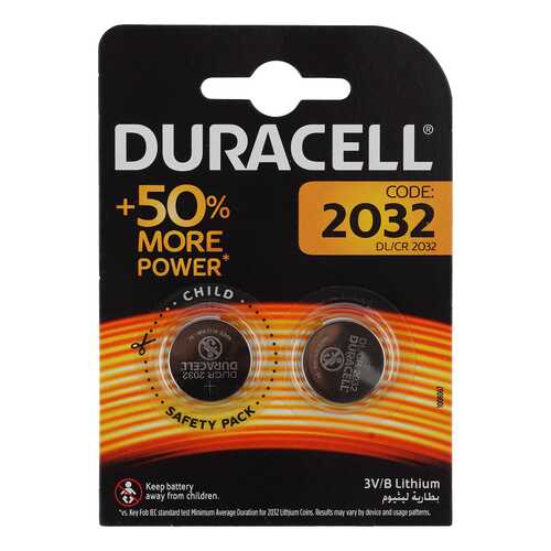 Батарейка Duracell CR2032-2BL 2 шт