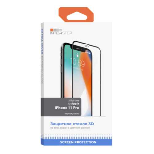 Защитное стекло InterStep Full Cover для iPhone 5.8 2019 Black