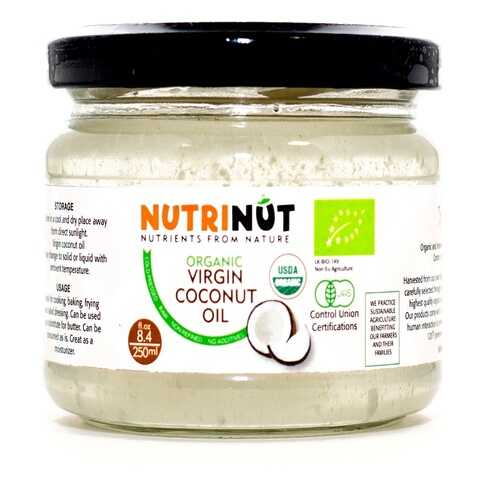 Кокосовое масло Nutrinut organic virgin coconut oil 250 мл