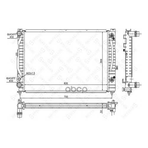 Радиатор системы охлаждения Stellox 1025063SX