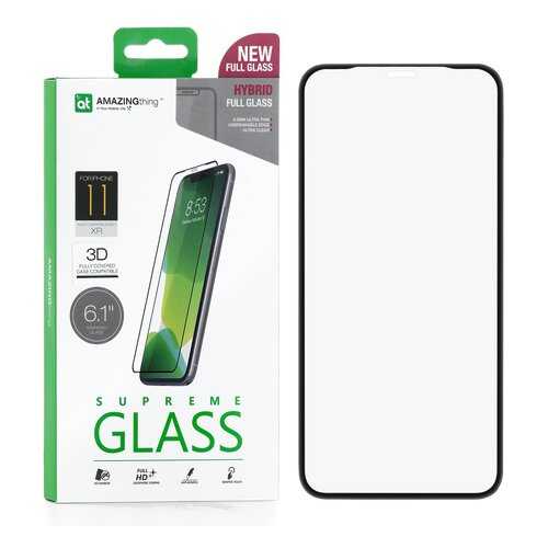 Защитное стекло AMAZINGthing SupremeGlass Hybrid 3D Black 0.2mm для Apple iPhone XR