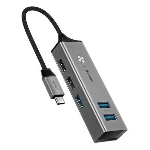 Адаптер Baseus Cube Type-C to USB3.0*3+USB2.0*2 HUB Adapter Dark Gray
