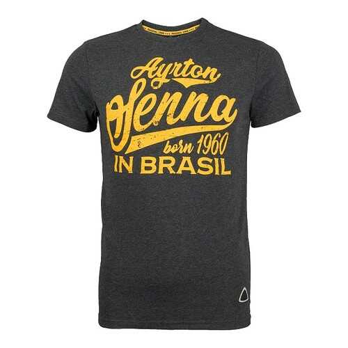 Футболка Ayrton Senna Born in Brasil (серый) р-р M Racing Legends ASV-17-111_m