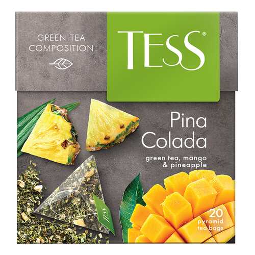 Чай зеленый в пирамидках Tess Pina Colada 20 пакетиков