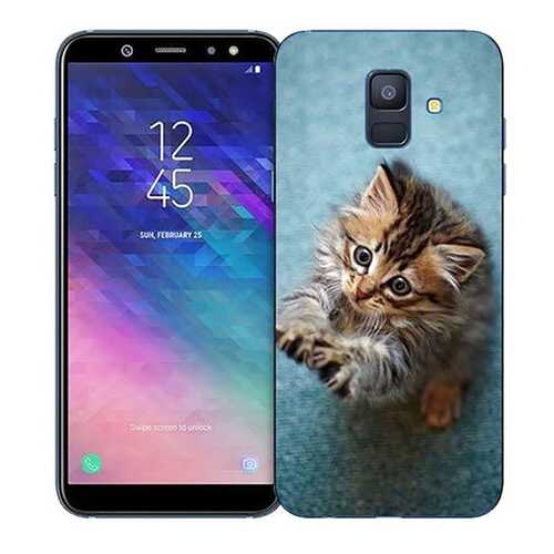 Чехол RE:PA для Samsung Galaxy A6 (2018) A600FN с принтом Котёнок на голубом